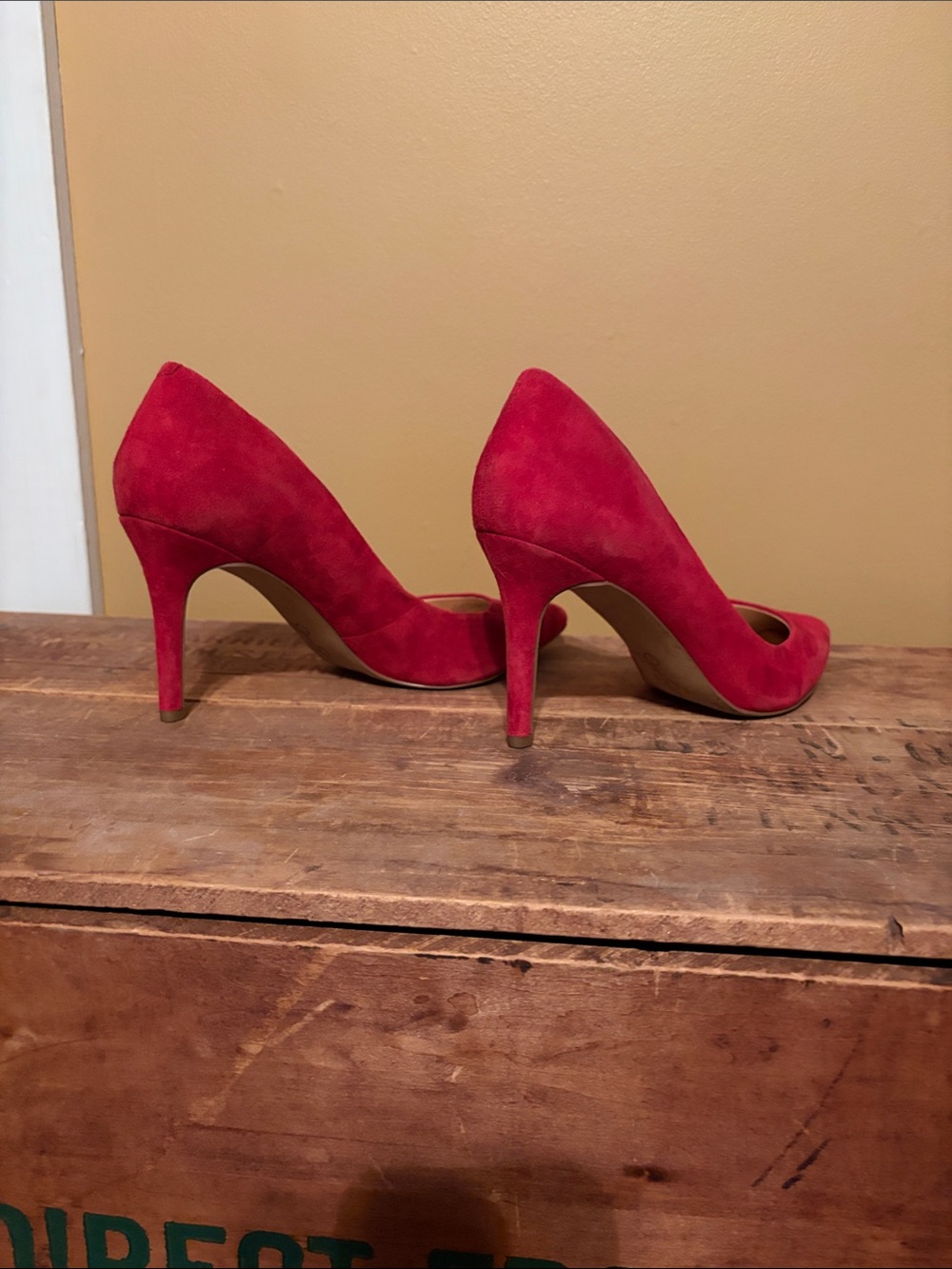 Jessica Simpson Red Pointed-Toe Suede Pumps - Picture 8 of 8